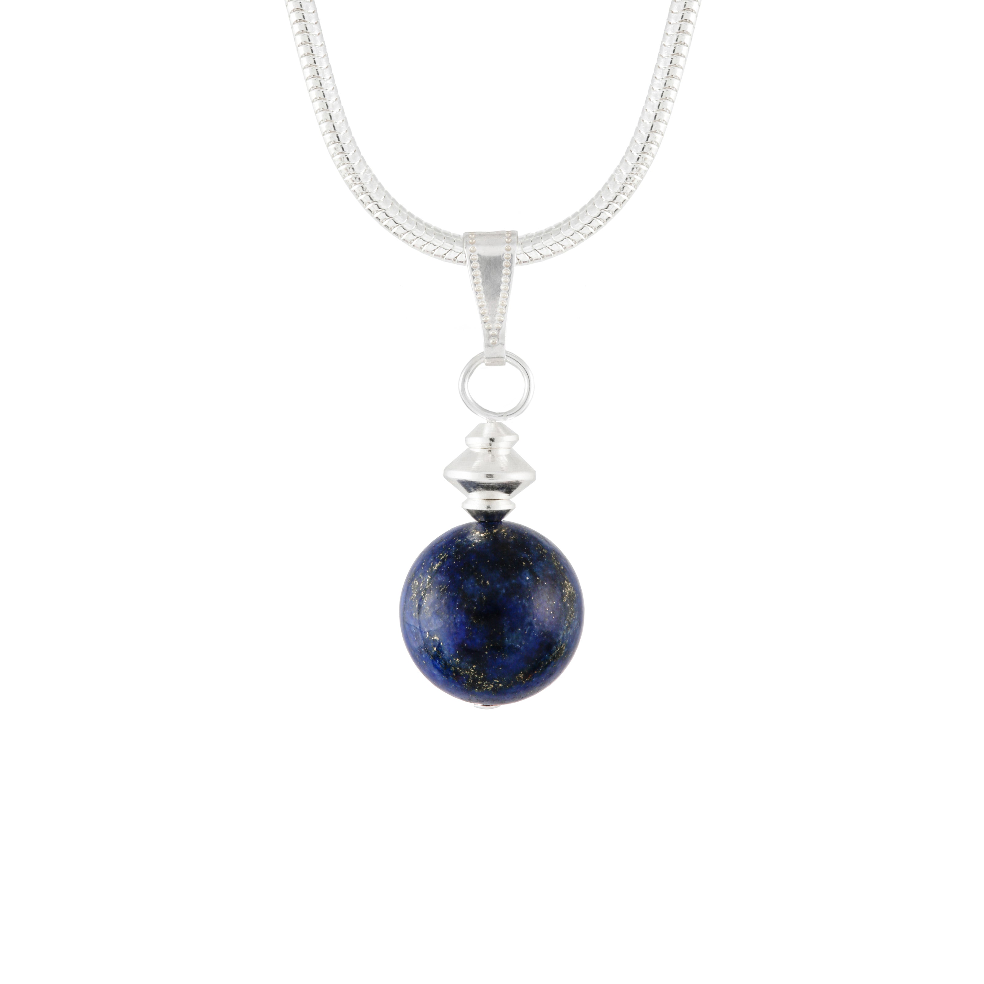 Lapis Lazuli Blue small round necklace