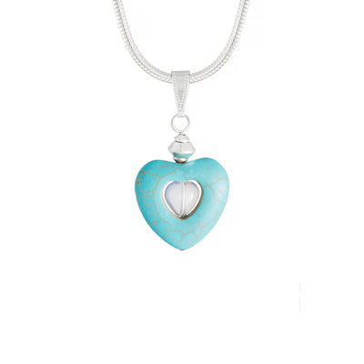 Turquoise Magnesite Heart Necklace